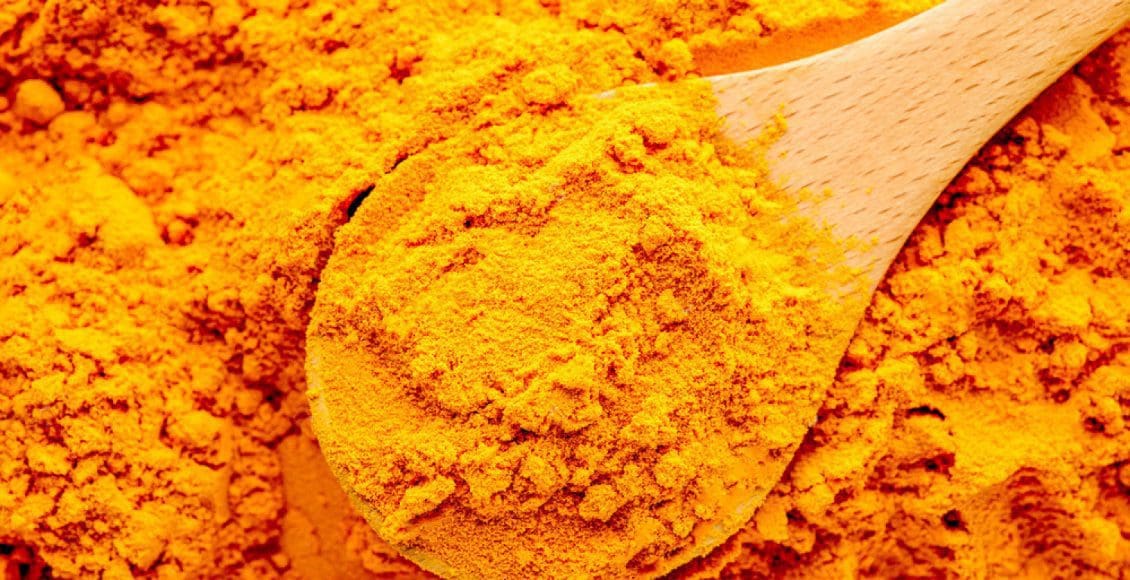 turmeric and a spoon