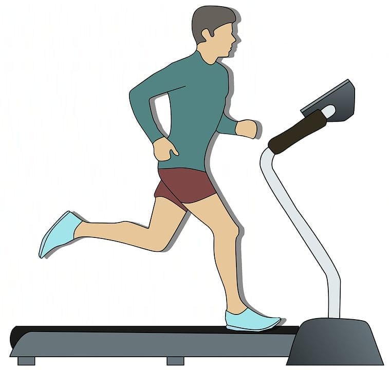 piriformis syndrome illustration of man running on treadmill