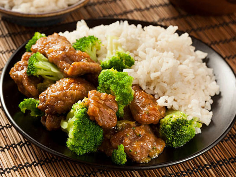 Beef + Broccoli Sheet Pan with Cauliflower Rice