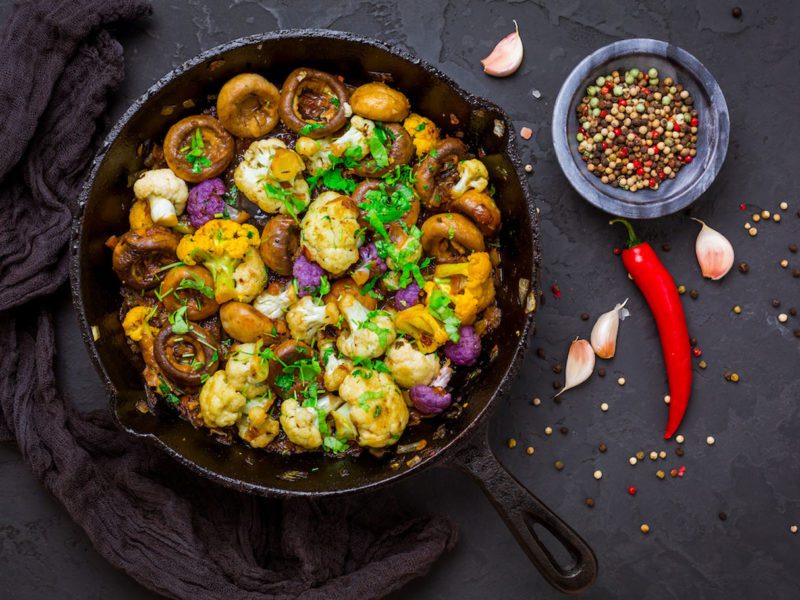 Fragrant Mushroom Cauliflower Skillet